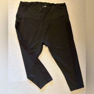 SRX Active women’s capri yoga pants with black stretch pockets Sz 3X.   C6